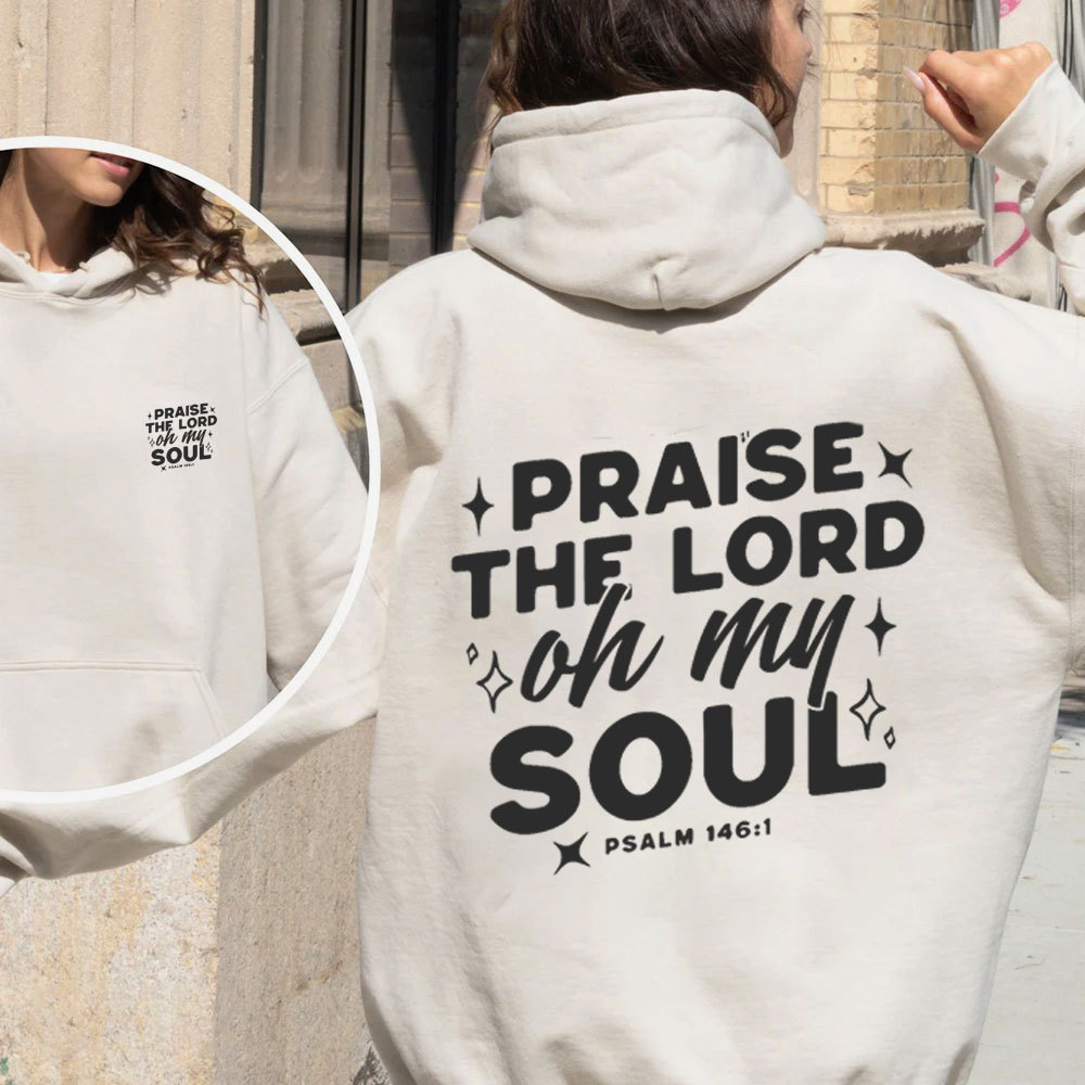 Praise The Lord Ho My Soul Christian Fleece Hoodie Set