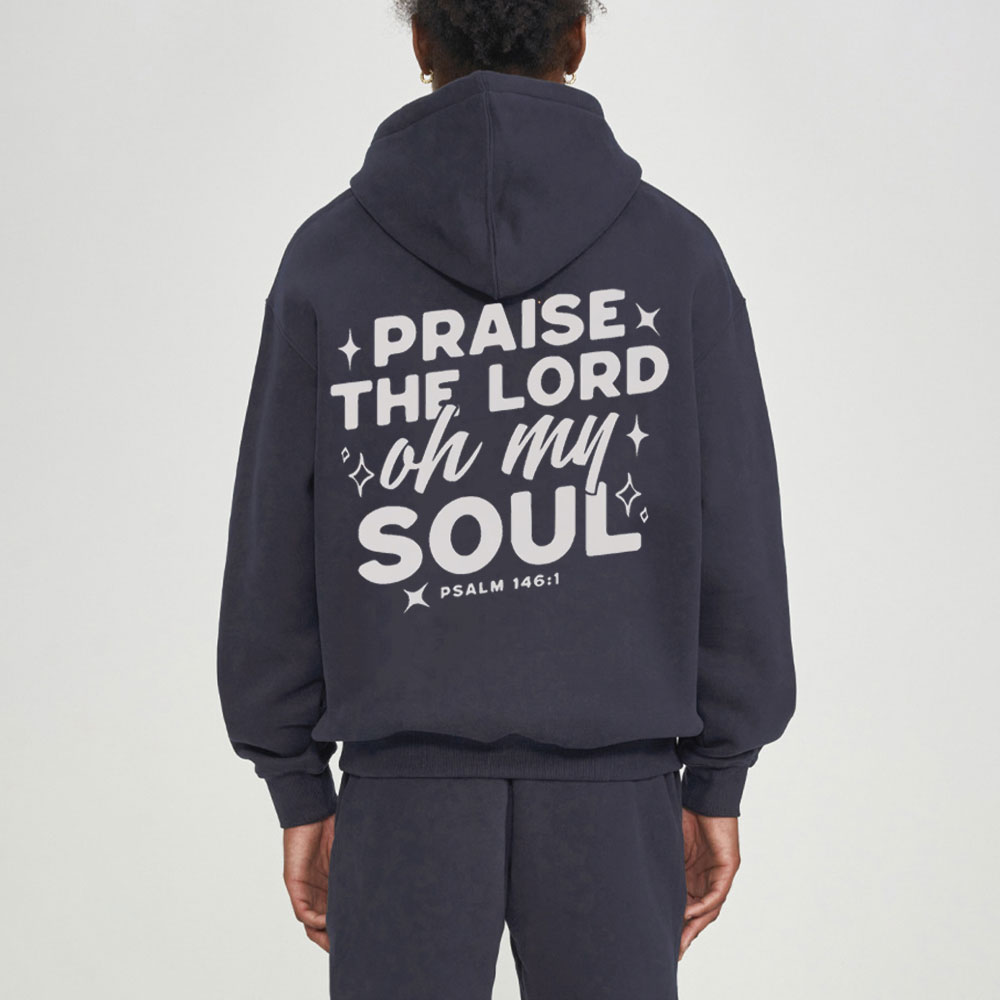 Praise The Lord Ho My Soul Christian Fleece Hoodie Set