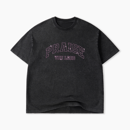 Praise The Lord Rhinestone Washed T-Shirt