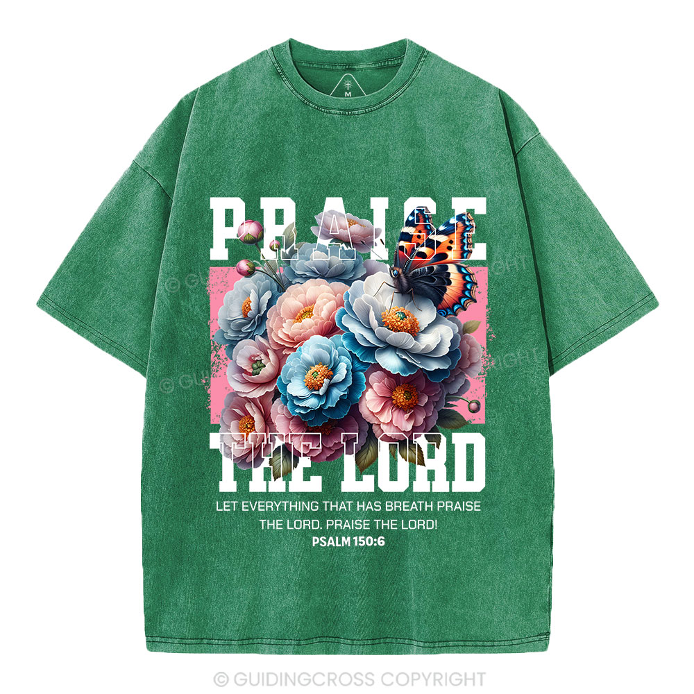 Praise The Lord Christian Washed T-Shirt