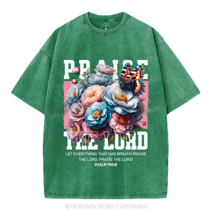 Praise The Lord Christian Washed T-Shirt