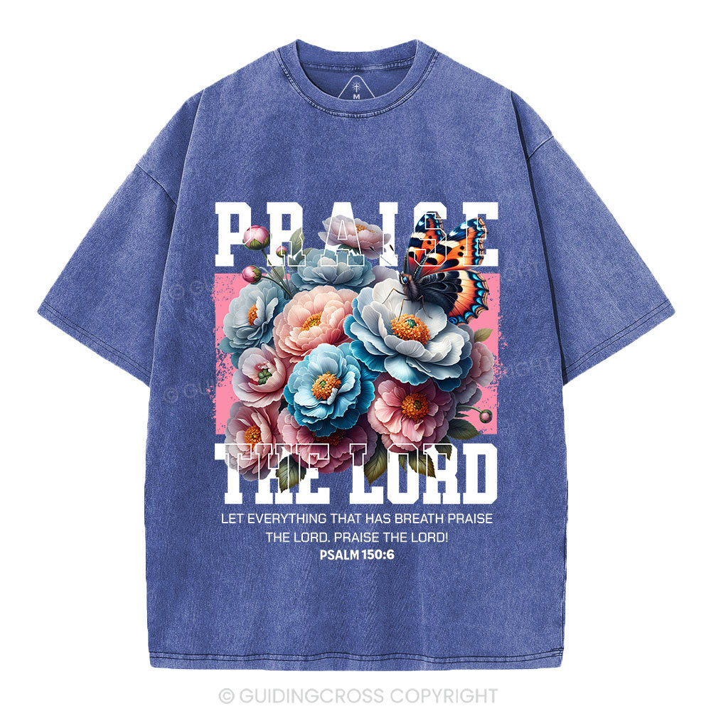 Praise The Lord Christian Washed T-Shirt