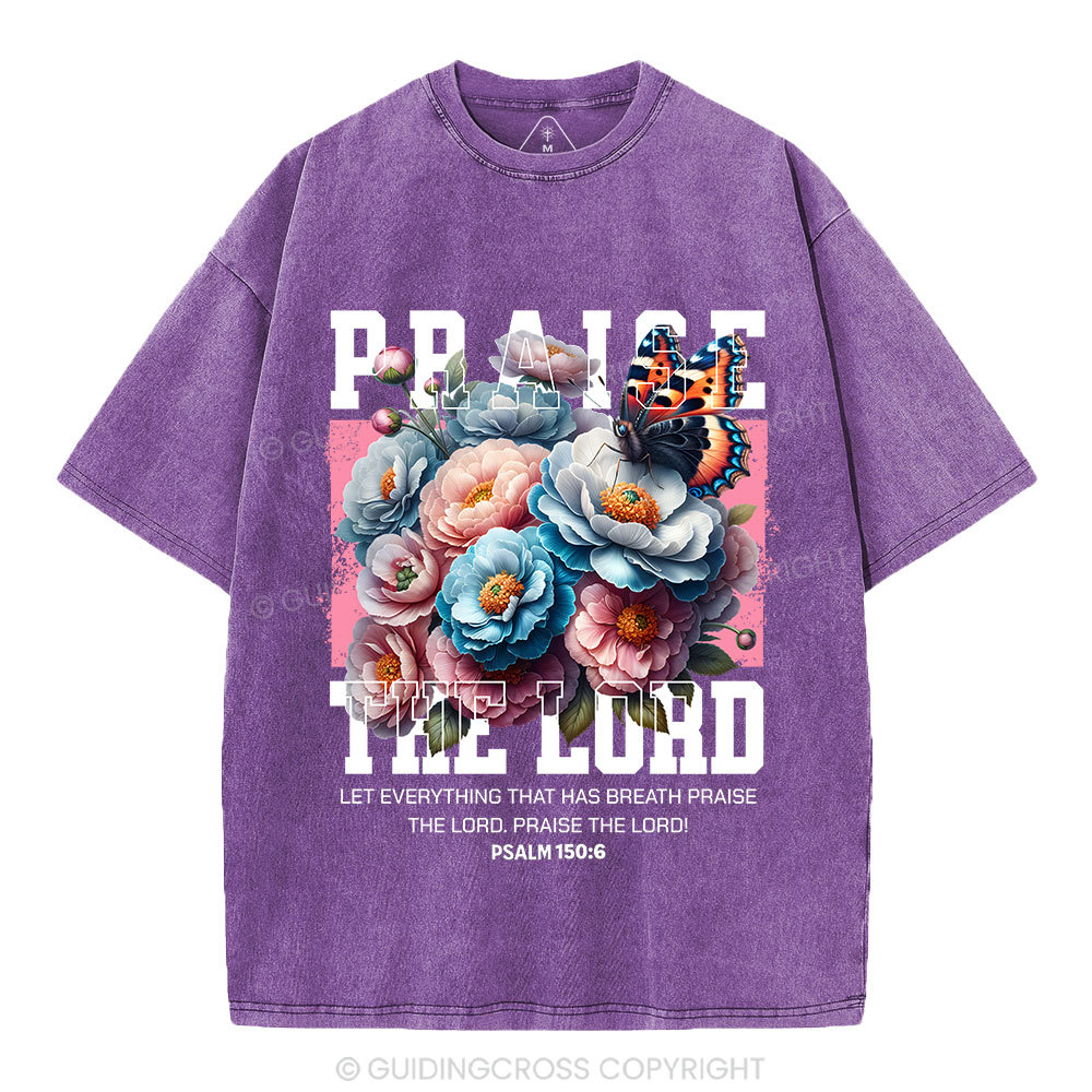 Praise The Lord Christian Washed T-Shirt