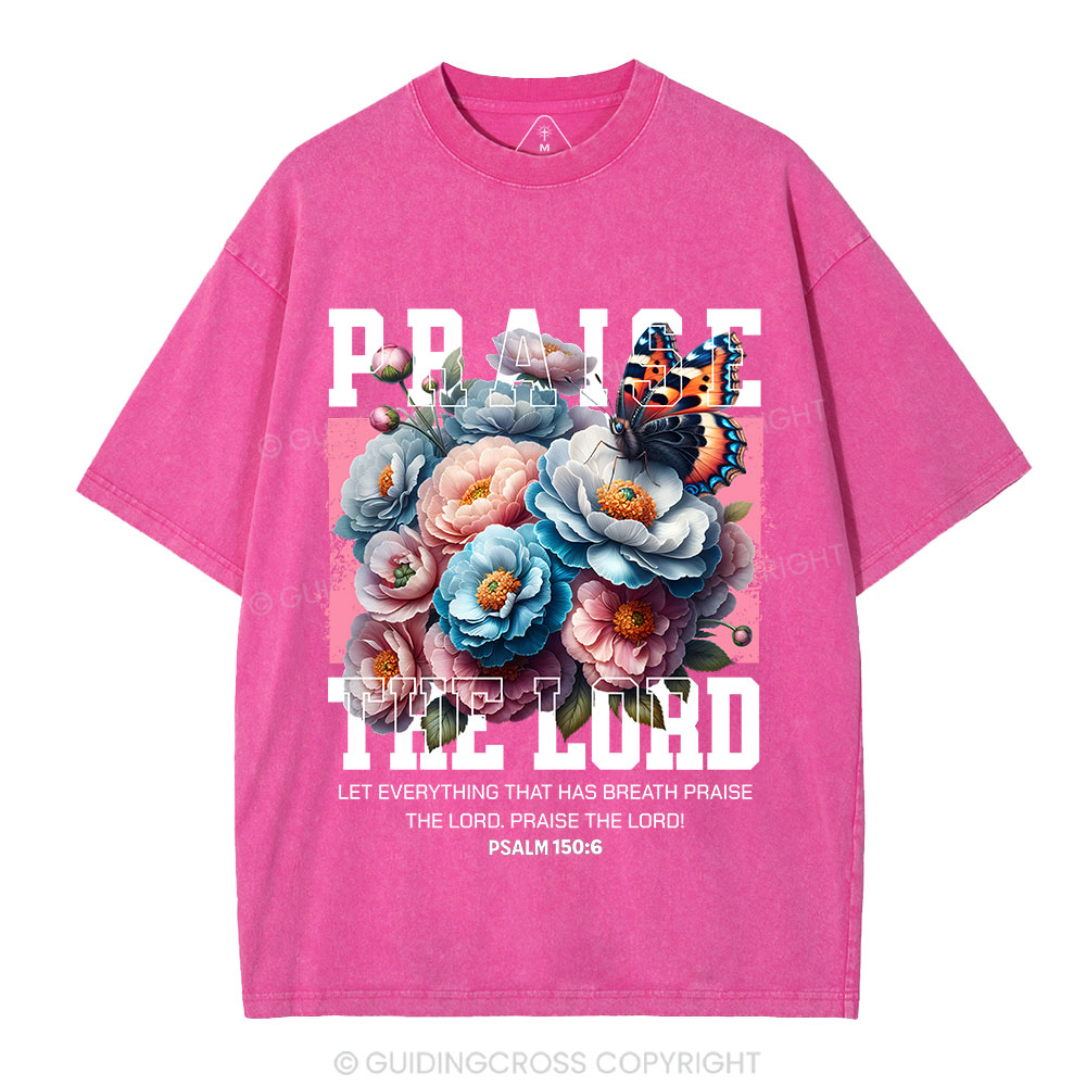 Praise The Lord Christian Washed T-Shirt