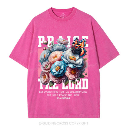 Praise The Lord Christian Washed T-Shirt
