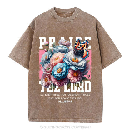Praise The Lord Christian Washed T-Shirt