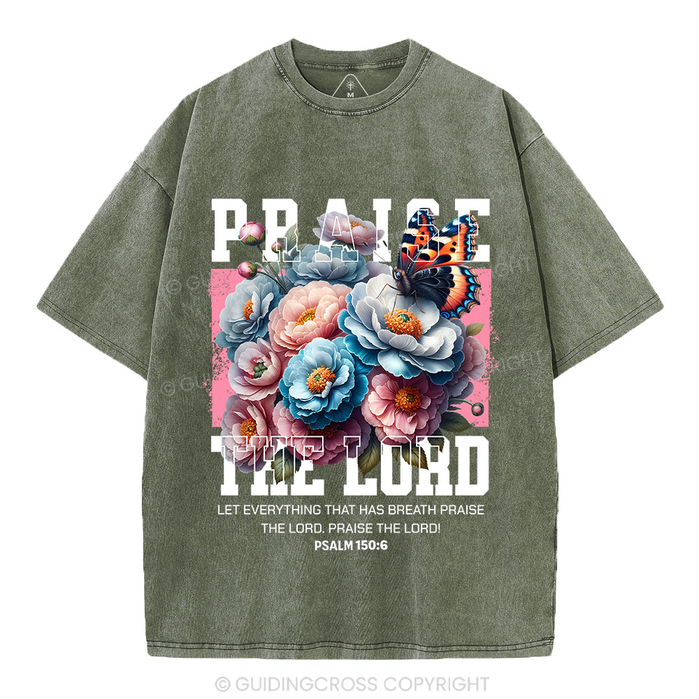Praise The Lord Christian Washed T-Shirt