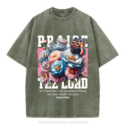 Praise The Lord Christian Washed T-Shirt