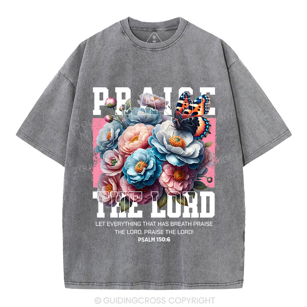 Praise The Lord Christian Washed T-Shirt