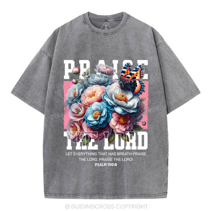 Praise The Lord Christian Washed T-Shirt