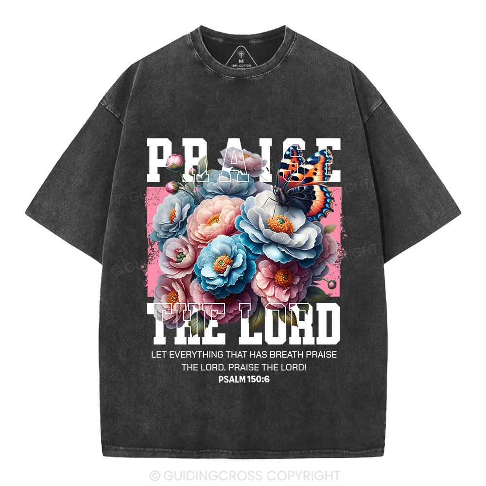 Praise The Lord Christian Washed T-Shirt