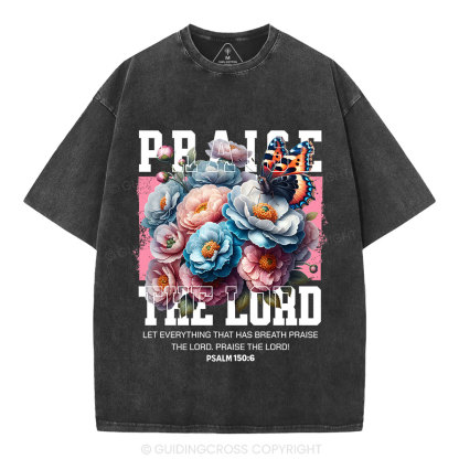 Praise The Lord Christian Washed T-Shirt