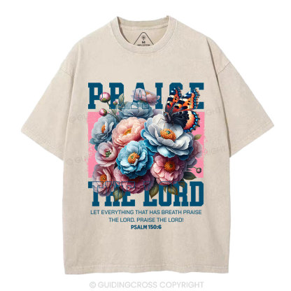 Praise The Lord Christian Washed T-Shirt