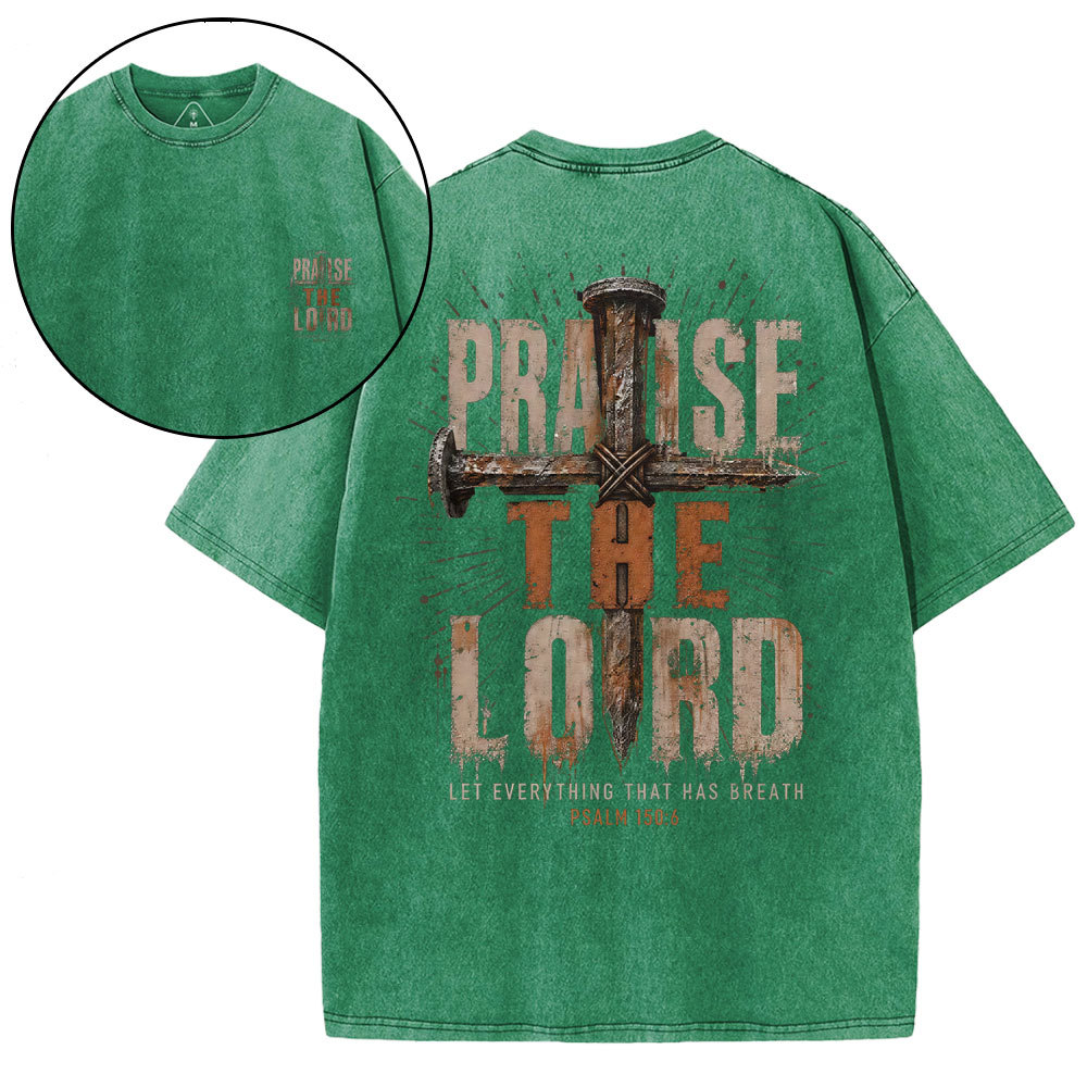 Praise The Lord Christian Washed T-Shirt