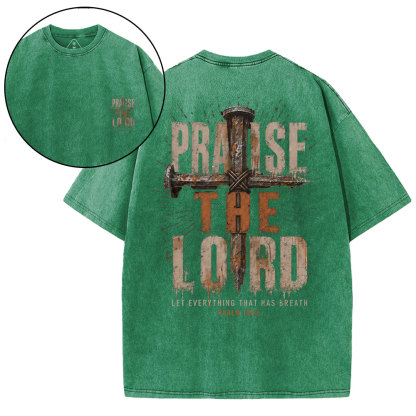 Praise The Lord Christian Washed T-Shirt