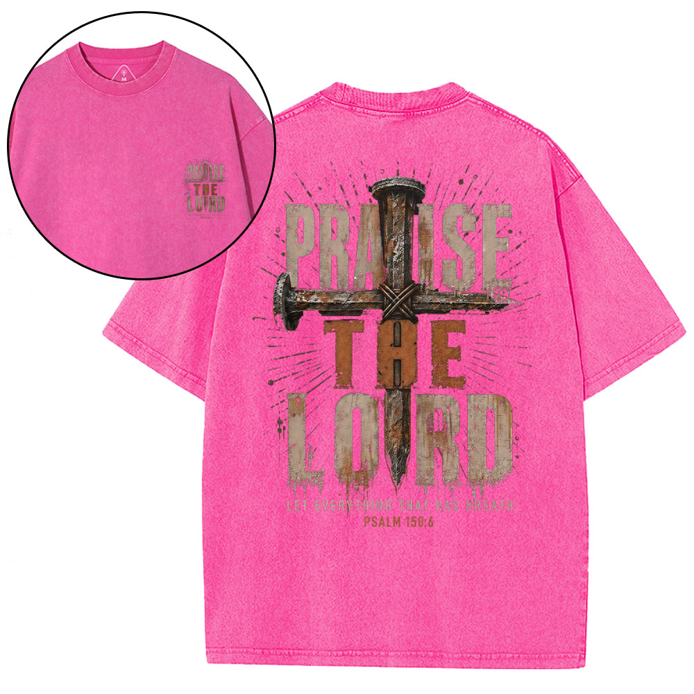 Praise The Lord Christian Washed T-Shirt