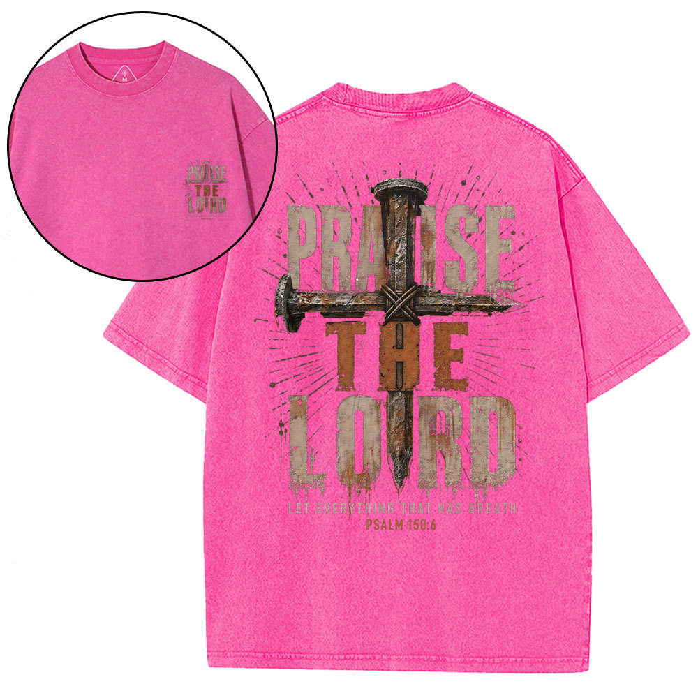 Praise The Lord Christian Washed T-Shirt
