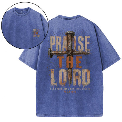 Praise The Lord Christian Washed T-Shirt