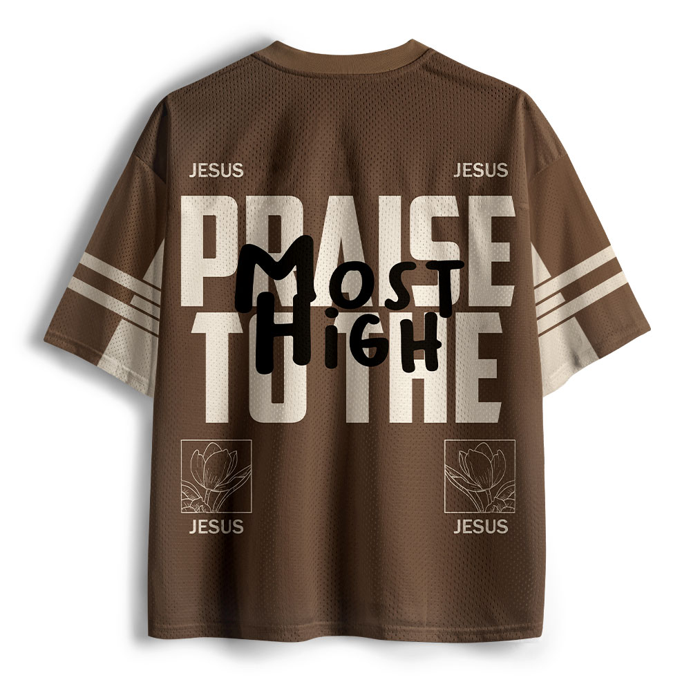 Praise to the Most High Christian Brown Mesh Jersey