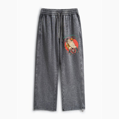 Pray About It Christian Washed Sweatpants
