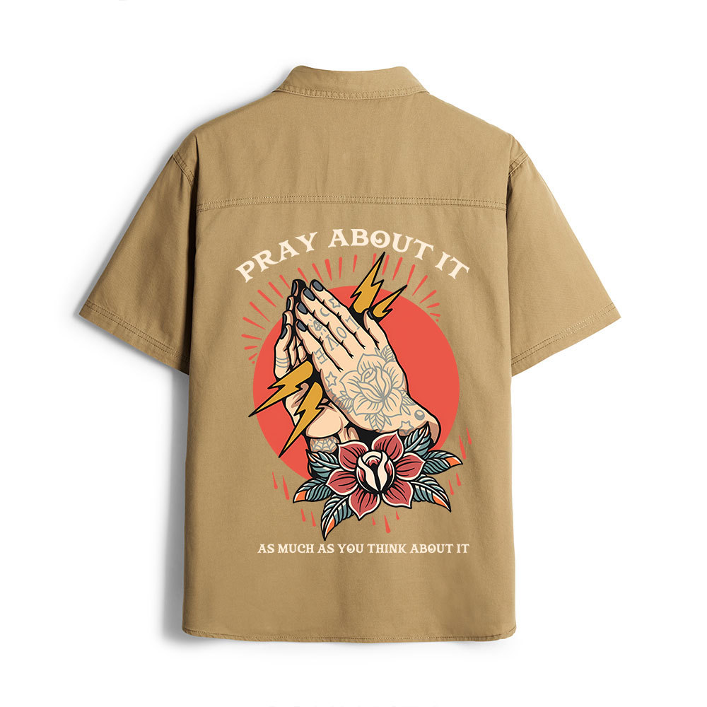 Pray About It Christian Work Shirt