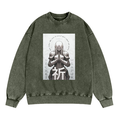 Pray Chirstian Washed Sweatshirt