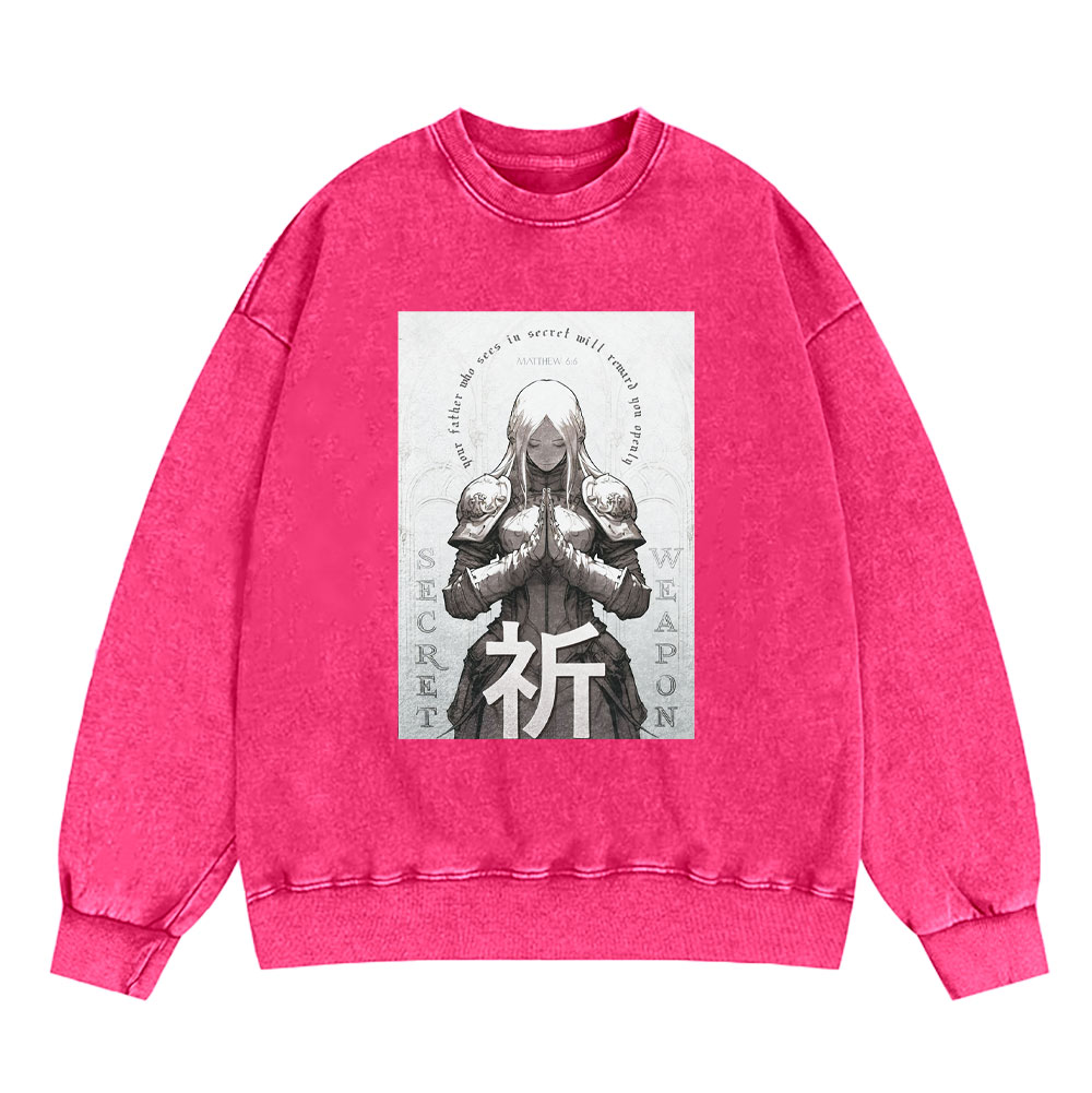 Pray Chirstian Washed Sweatshirt