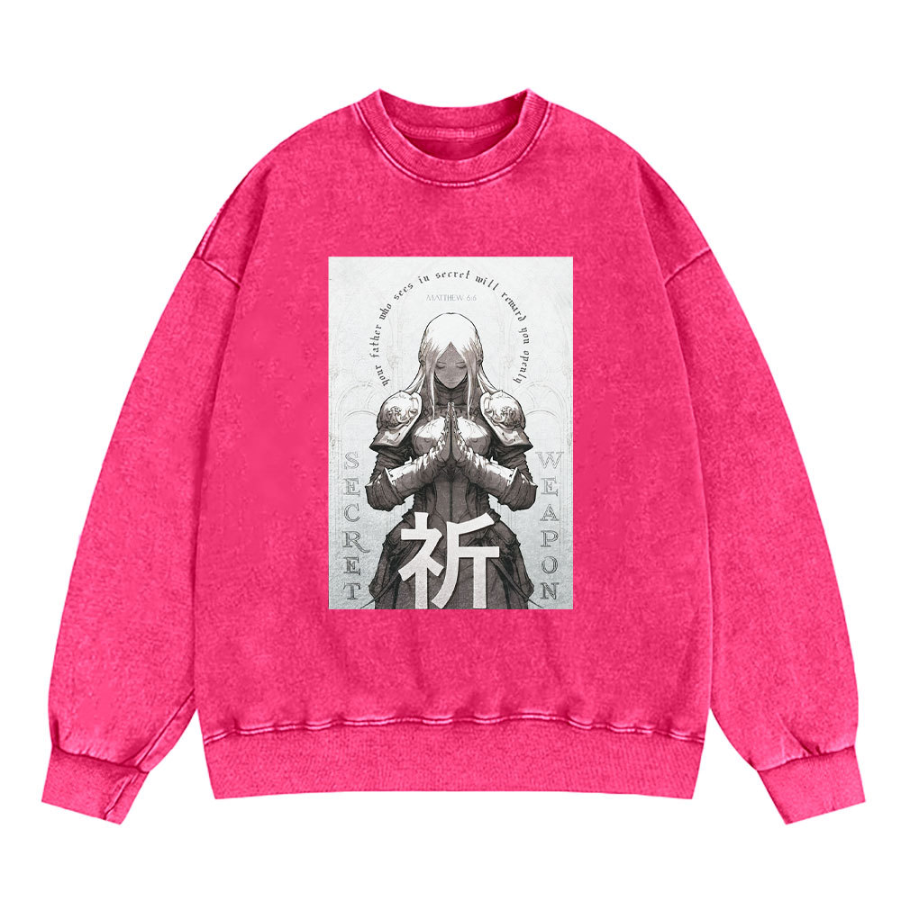 Pray Chirstian Washed Sweatshirt