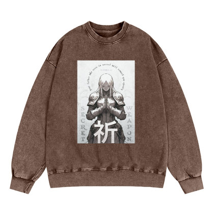 Pray Chirstian Washed Sweatshirt