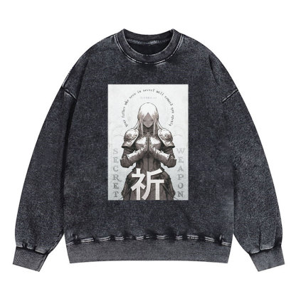 Pray Chirstian Washed Sweatshirt