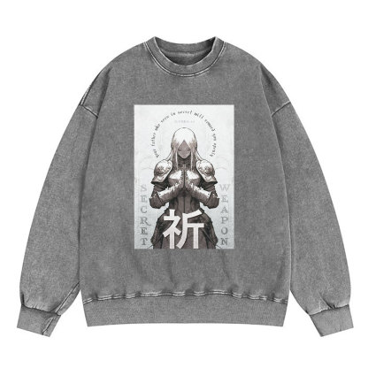 Pray Chirstian Washed Sweatshirt