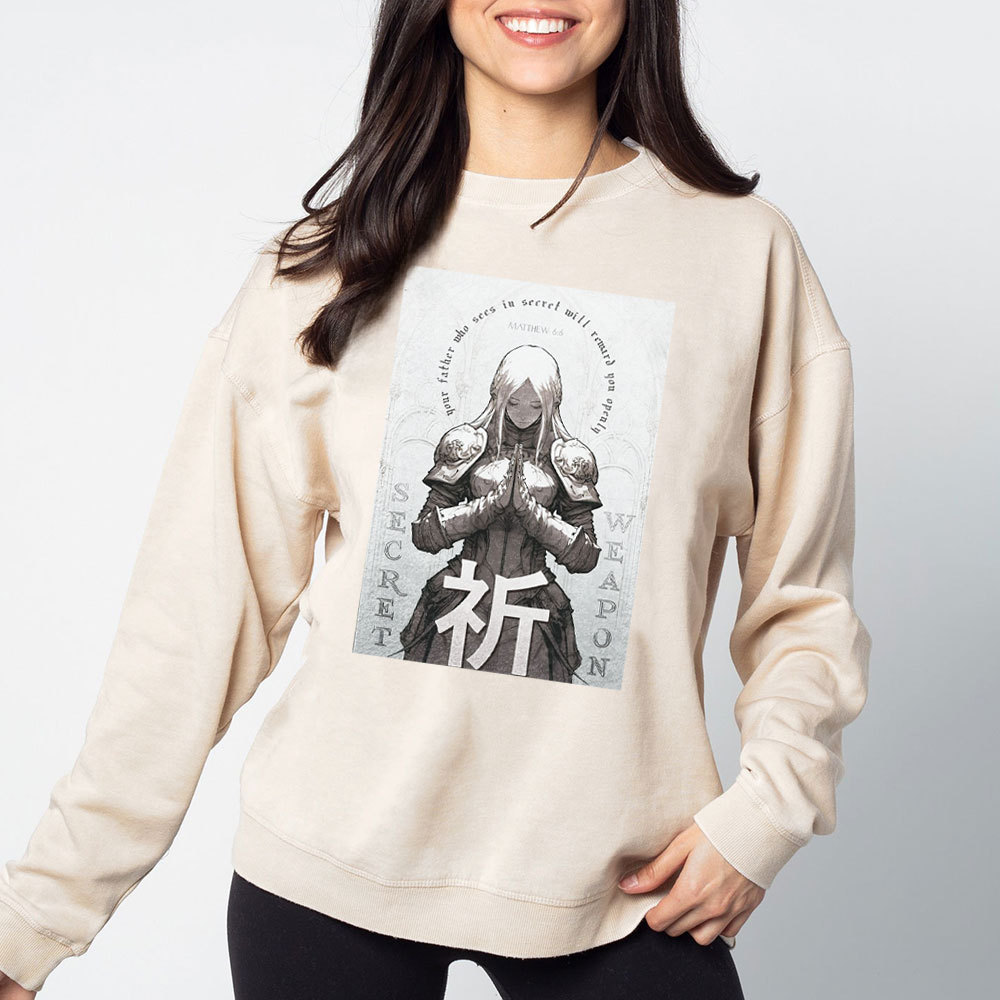 Pray Chirstian Washed Sweatshirt