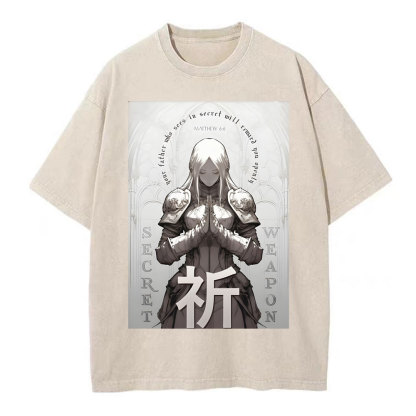 Pray Chirstian Washed T-Shirt