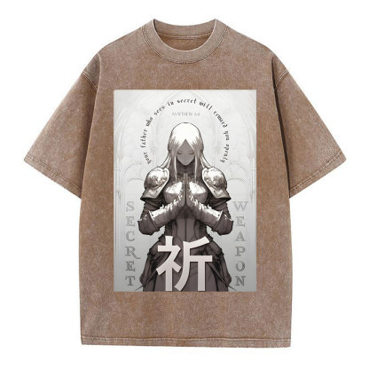 Pray Chirstian Washed T-Shirt