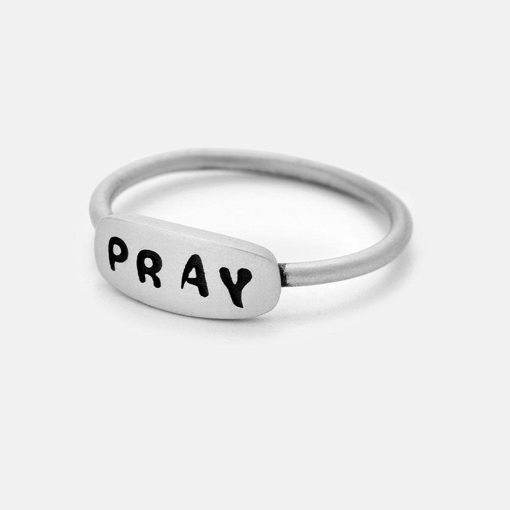 Pray Christian 925 Sterling Silver Ring