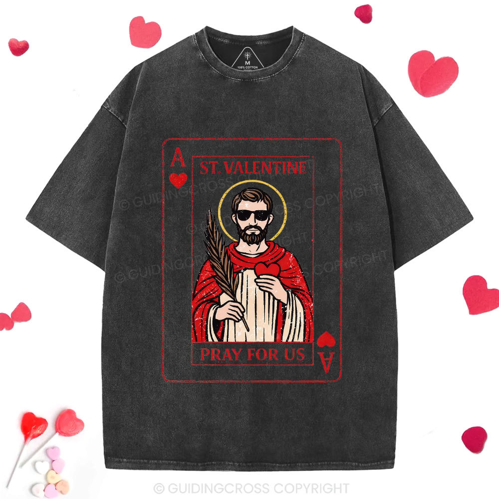 Pray For Us Christian Washed T-Shirt