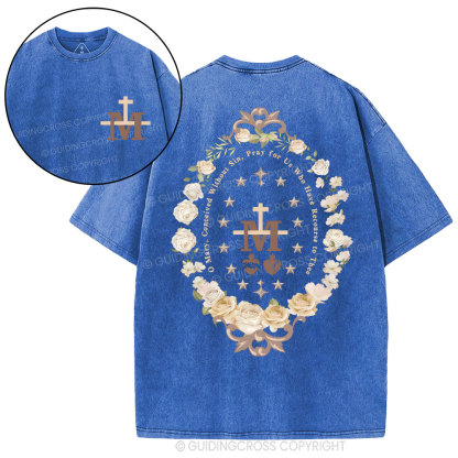 Pray For Us Christian Washed T-Shirt