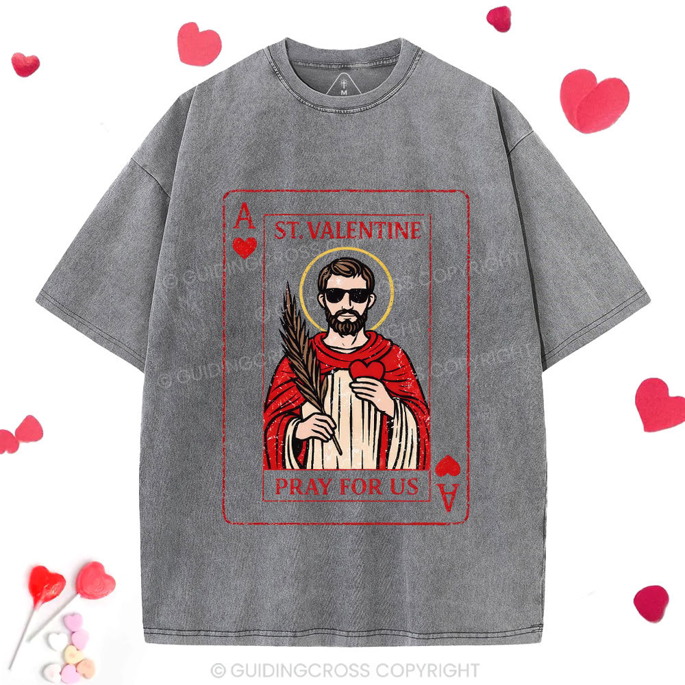 Pray For Us Christian Washed T-Shirt