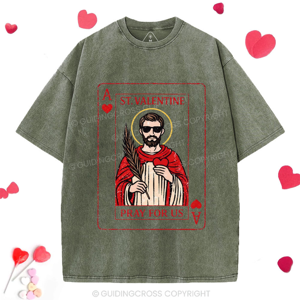 Pray For Us Christian Washed T-Shirt