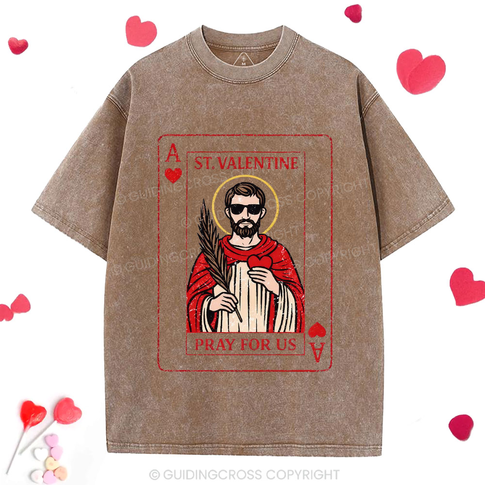 Pray For Us Christian Washed T-Shirt