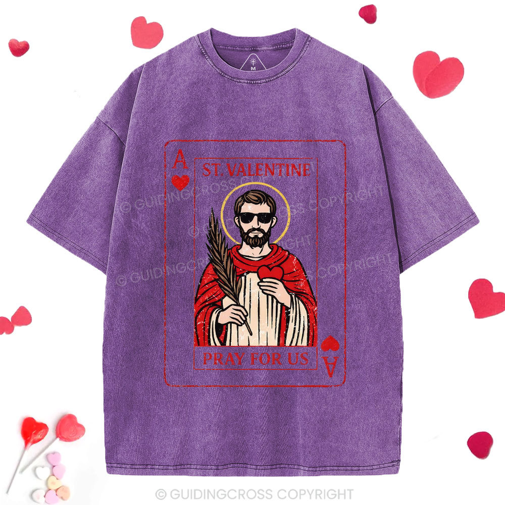 Pray For Us Christian Washed T-Shirt
