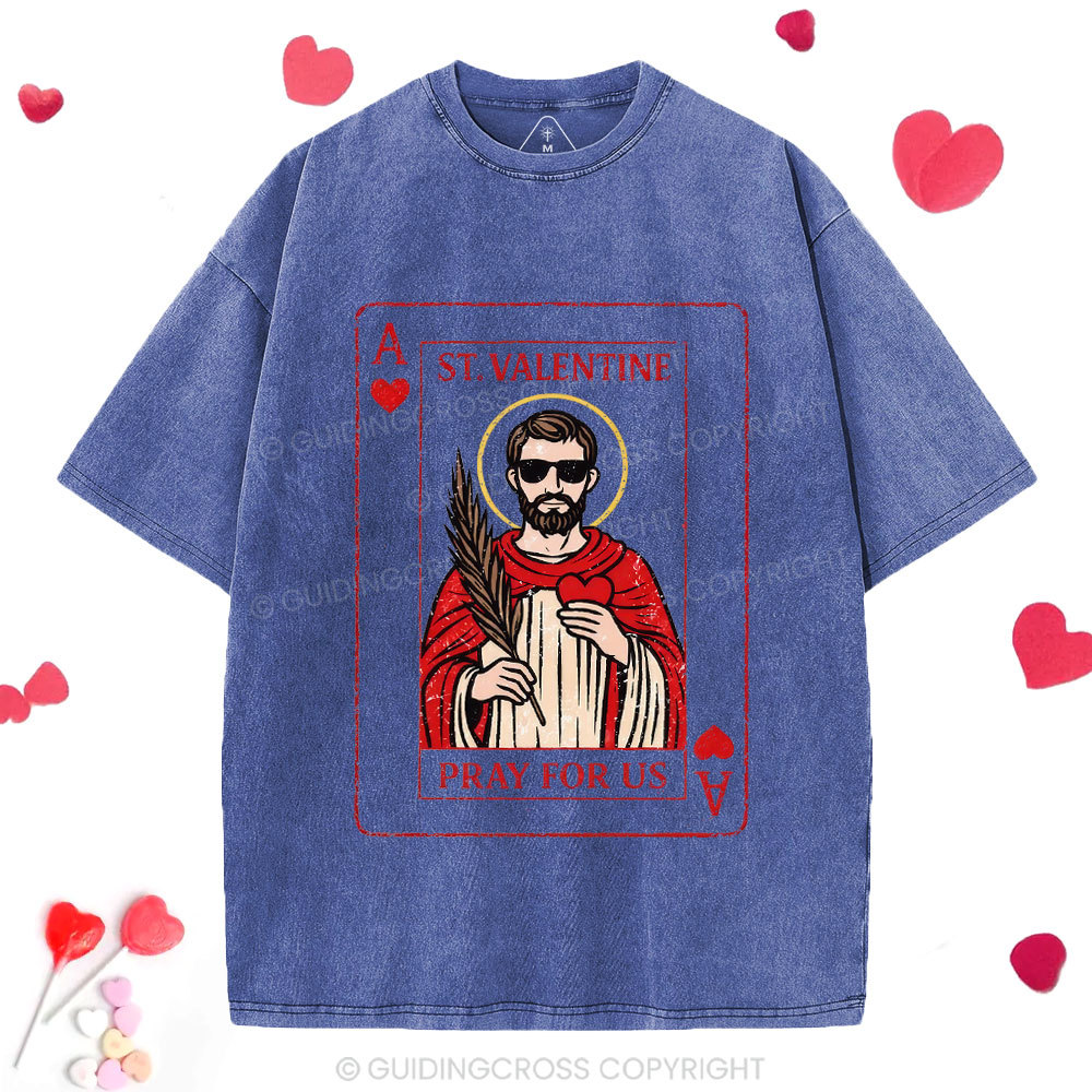 Pray For Us Christian Washed T-Shirt