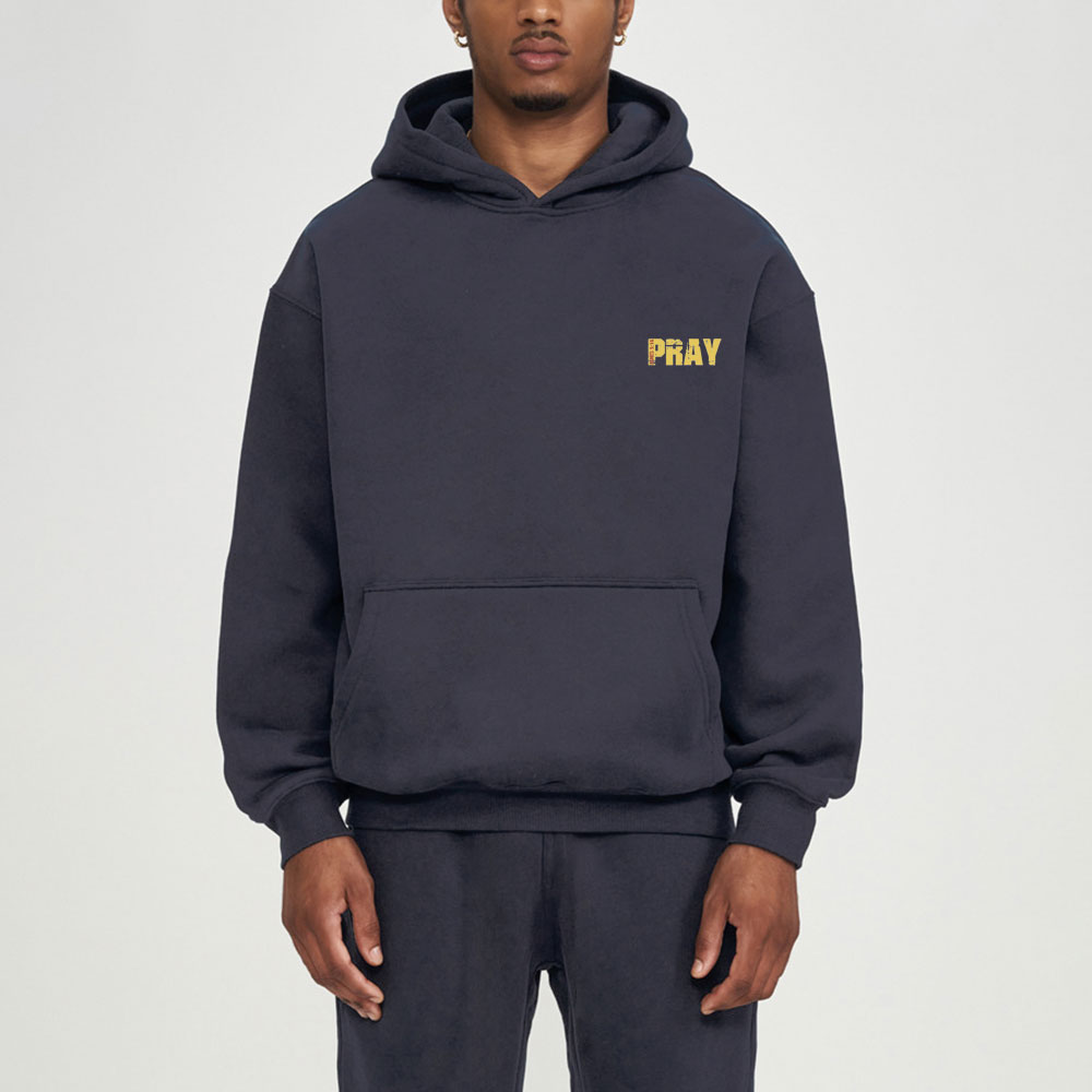 Pray Obey Love Repeat Christian Fleece Hoodie Set