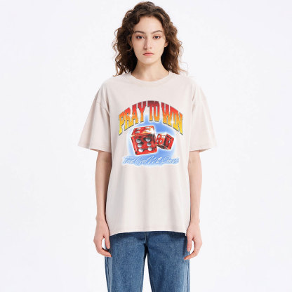 Pray To Win Christian Washed T-Shirt