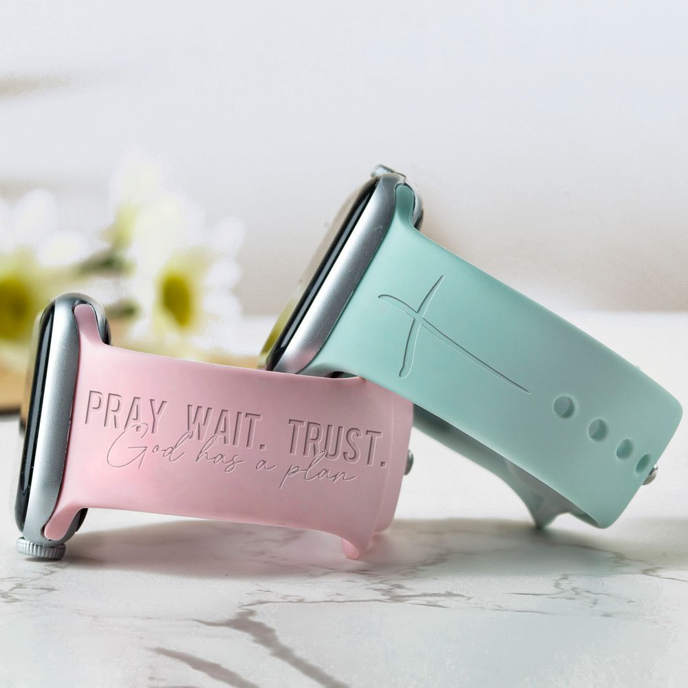 Pray Wait Trust Christian Watch Band