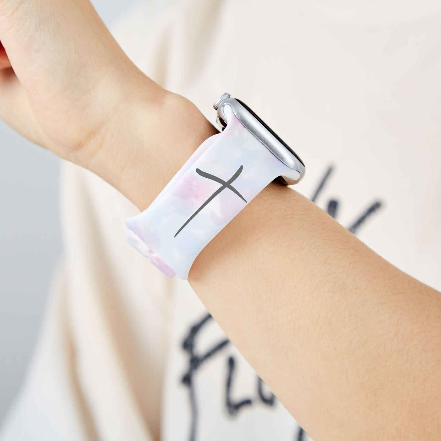 Pray Wait Trust Tie Dye Christian Watch Band