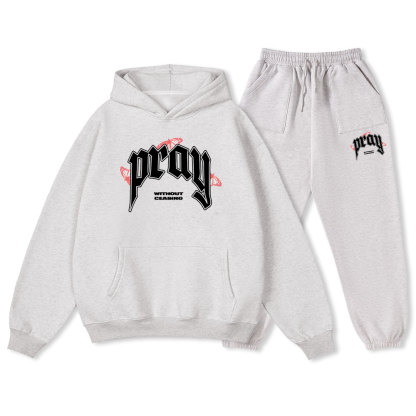 Pray Without Ceasing Christian Fleece Hoodie Set