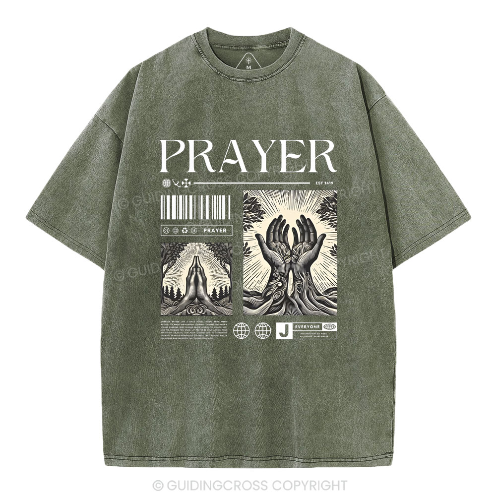 Prayer Christian Washed T-Shirt
