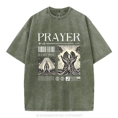 Prayer Christian Washed T-Shirt