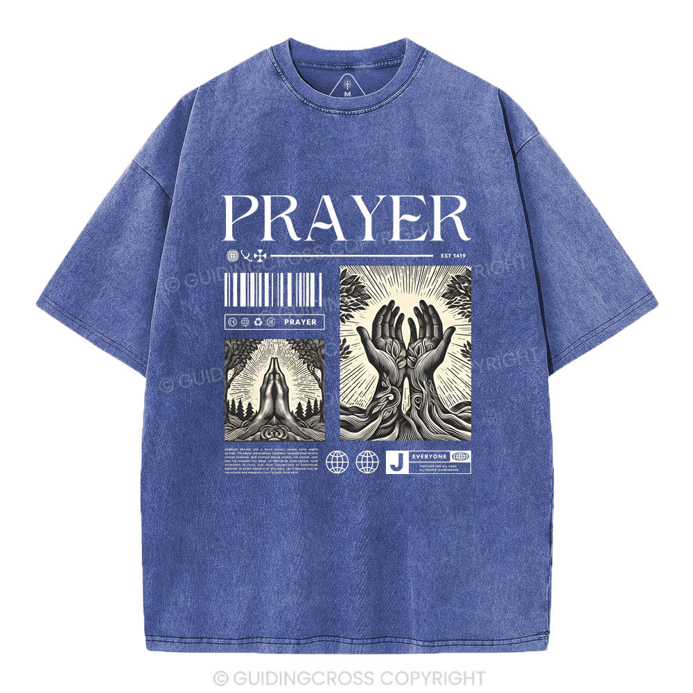 Prayer Christian Washed T-Shirt